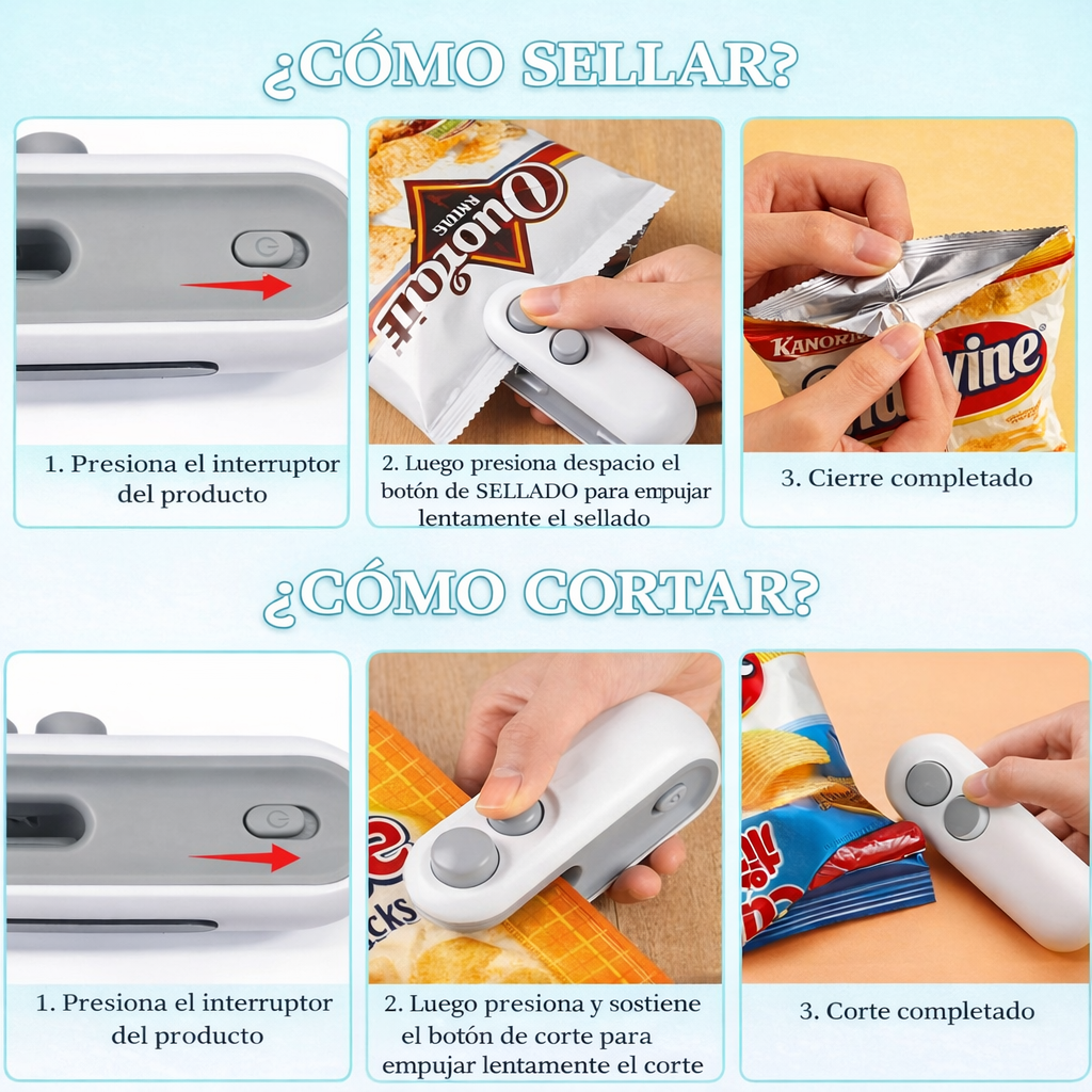 Sellador y Cortador de Bolsas